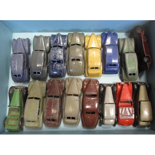 303 - Dinky. Early collection with cars (28), military (10), buses/coaches (15), taxis (4), ambulances (4)... 