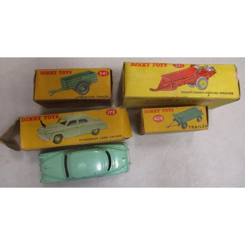 304 - Dinky. Range with Mercedes Benz Racing Car No 237 blue driver, Jaguar D Type No 238 no RN, Nash Ramb... 