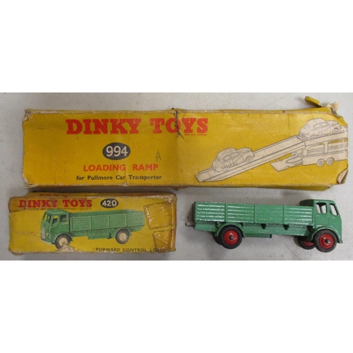 307 - Dinky. Haulage range with BR Electric Lorry No 421, BR Horse Box No 981, Leyland Cement Wagon No 933... 