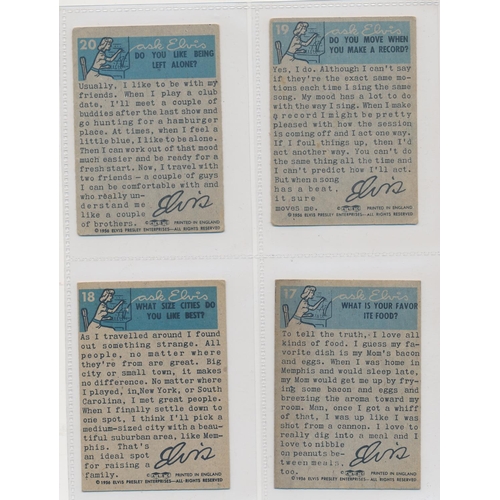 33 - A. & B.C. 1956 Elvis Presley Series set, in good cond., with some better, apart from 6 fair/poor (wi... 