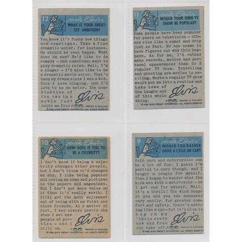 33 - A. & B.C. 1956 Elvis Presley Series set, in good cond., with some better, apart from 6 fair/poor (wi... 