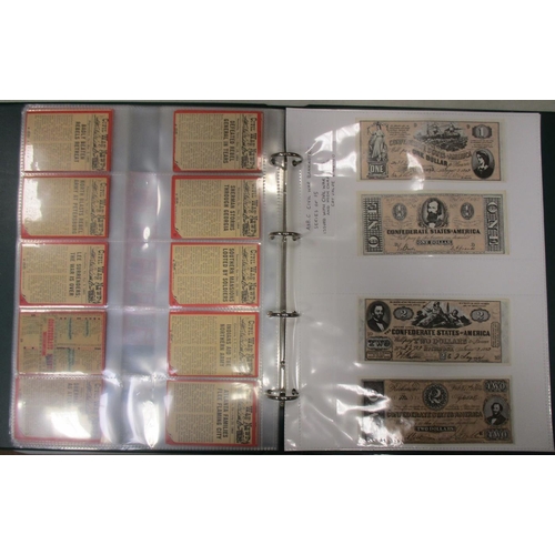 34 - A. & B.C. 1965 Civil War News set, Civil War Banknotes set and original wrapper, in good to very goo... 