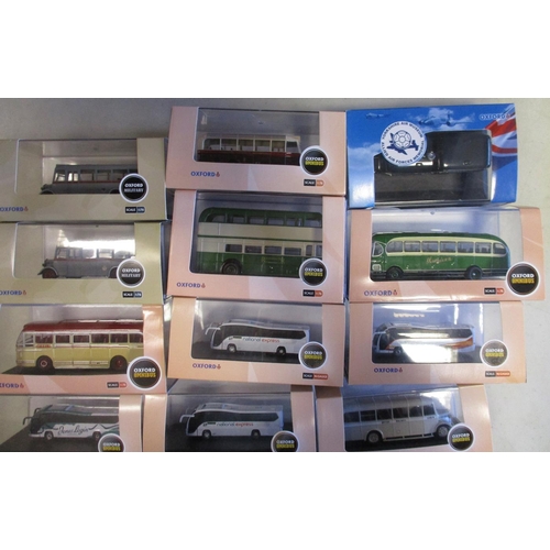 344 - Oxford Diecast. Bus and coach collection with Oxford Omnibus/Military 1/76 Scale (21) and N Gauge (1... 