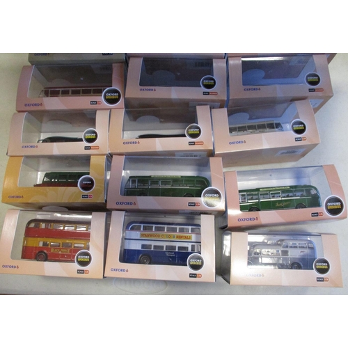 344 - Oxford Diecast. Bus and coach collection with Oxford Omnibus/Military 1/76 Scale (21) and N Gauge (1... 