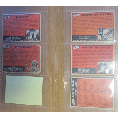 35 - A. & B.C. 1965 Mars Attacks set, in fair to good cond., with odd better card, 10 have creases. Cat. ... 