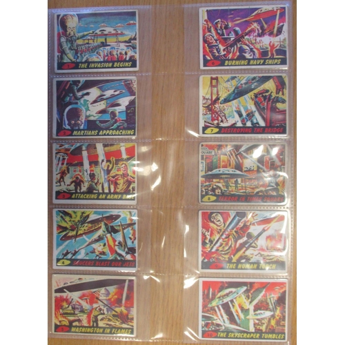 35 - A. & B.C. 1965 Mars Attacks set, in fair to good cond., with odd better card, 10 have creases. Cat. ... 