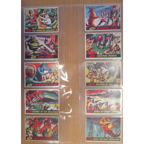 35 - A. & B.C. 1965 Mars Attacks set, in fair to good cond., with odd better card, 10 have creases. Cat. ... 