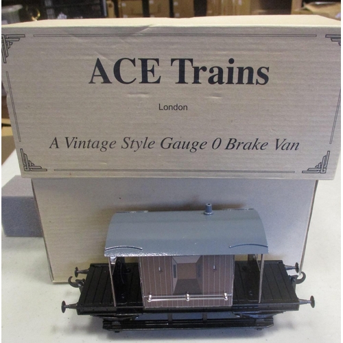 359 - ACE Trains. O Gauge range with Clemson 6 wheel triple sets CR white & plum Set No 7 and  LMS maroon ... 