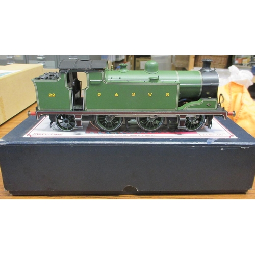 379 - Mercian Kits. O gauge, G&SWR Green No. 22 0-6-2T locomotive, built and painted to an excellent stand... 