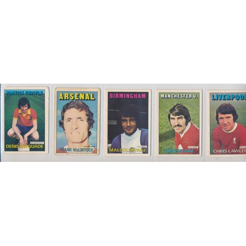 38 - A. & B.C. 1972 Footballers orange/red 1-219 set, in good to very good cond., apart from the odd smal... 