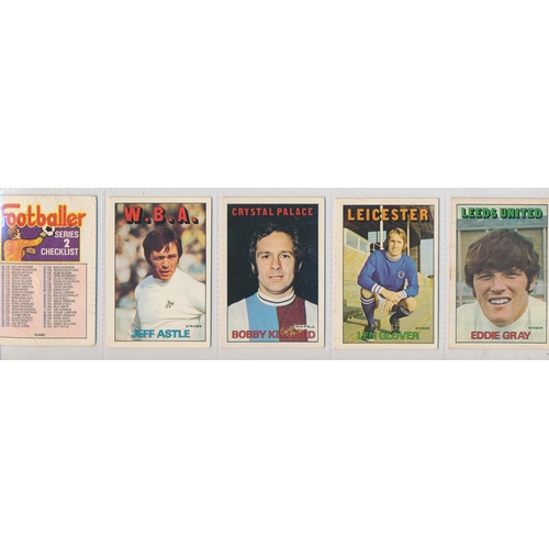 38 - A. & B.C. 1972 Footballers orange/red 1-219 set, in good to very good cond., apart from the odd smal... 