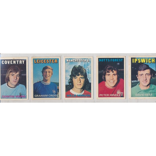 38 - A. & B.C. 1972 Footballers orange/red 1-219 set, in good to very good cond., apart from the odd smal... 