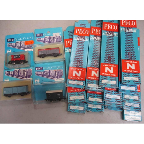 382 - Mixed N Gauge collection with Minitrix LNER blue 4498 Sir Nigel Gresley 4-6-2 No 214, goods wagons (... 