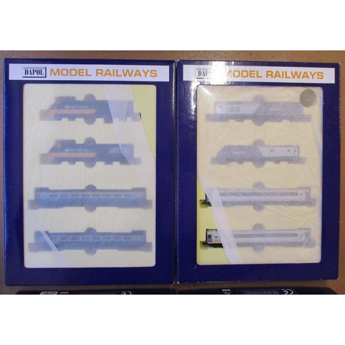 389 - Dapol. N gauge range of sets, generally mint in excellent to mint boxes with ND-080 (box good), ND-1... 