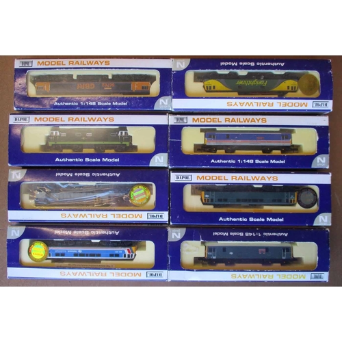 391 - Dapol. N gauge range of diesel locomotives, generally mint in good plus to excellent boxes with ND00... 