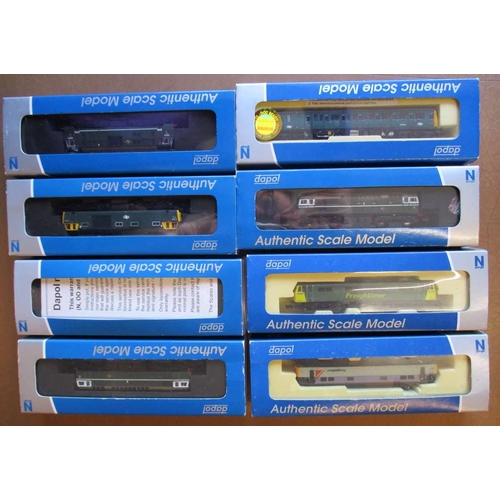 397 - Dapol. N gauge range of diesel locomotives generally mint in extremely fine boxes with ND 118C, ND20... 