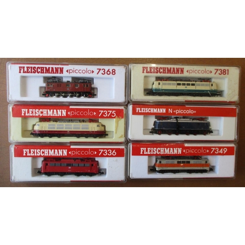 404 - Fleischmann. N gauge electric locomotive range generally mint in excellent or better boxes with 7319... 