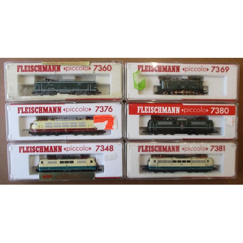 406 - Fleischmann. N gauge range of electric locomotives generally mint in good to excellent boxes with 73... 