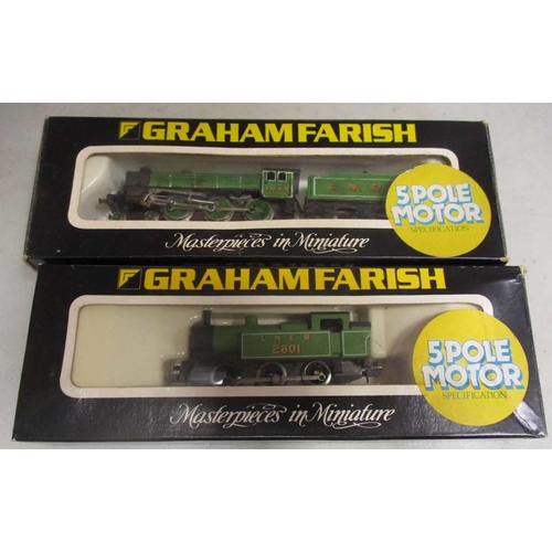 420 - Graham Farish. N Gauge locomotive range with BR green 60052 Prince Palatine 4-6-2 No 1827, LNER gree... 