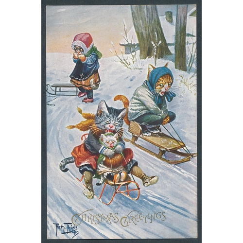 56 - Artists. Arthur Thiele. Faulkner pub. Winter sports no 1067 set of 6 in v.g.c. (see photo), Tuck Oil... 