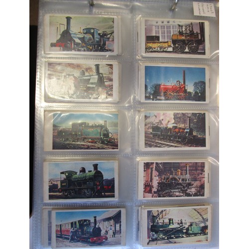 6 - Coln. of complete and part railway sets, in an album, in variable cond., incl. Churchman Landmarks I... 