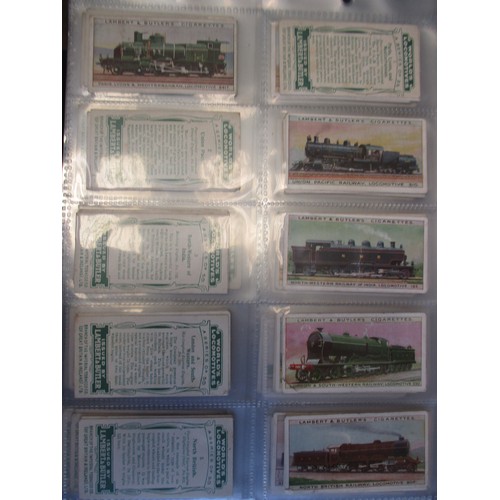 6 - Coln. of complete and part railway sets, in an album, in variable cond., incl. Churchman Landmarks I... 