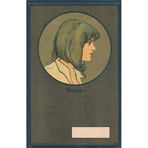 55 - Artist. John Hassall. Art Nouveau girls heads nos. 1033/4/5 (see photo). Qty. 3 (Z)