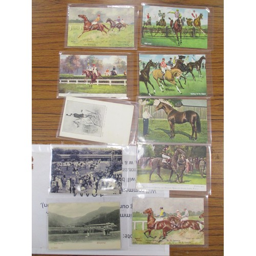 143 - Sport. Horseracing. Misc. coln. Winner of Grand National 1906, Tuck's 'Derby Winners', Derby winner ... 