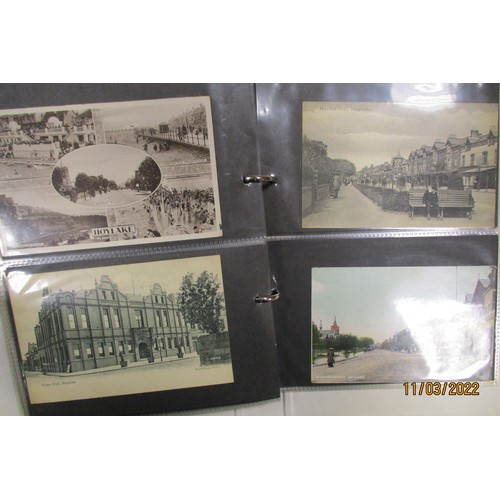 154 - Misc. coln. in photo albums of mainly Cheshire and Merseyside with better card noted. Warrington, Li... 