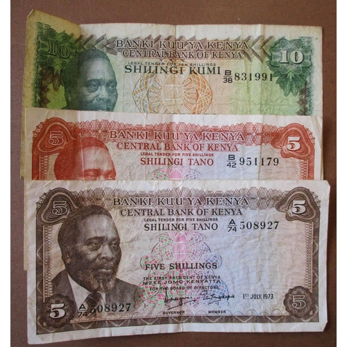 120 - World range, strength in Kenya with 100 shillings 1968 fair/fine (6), 1969 fair/ good fine (10), 197... 