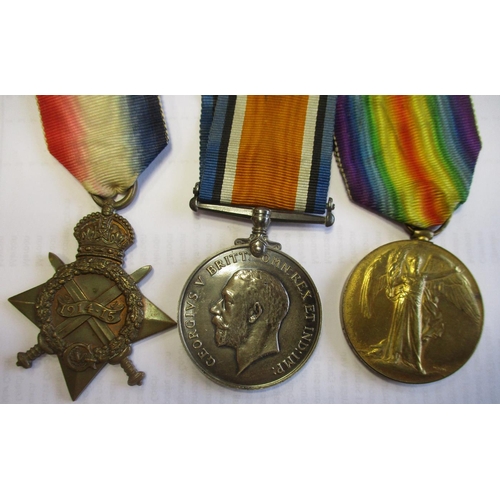 32 - 1914-15 Star trios to 1663 Pte T. Rankin R.A.M.C. good very fine and to 10870 Pte G.W. Robinson R.A.... 