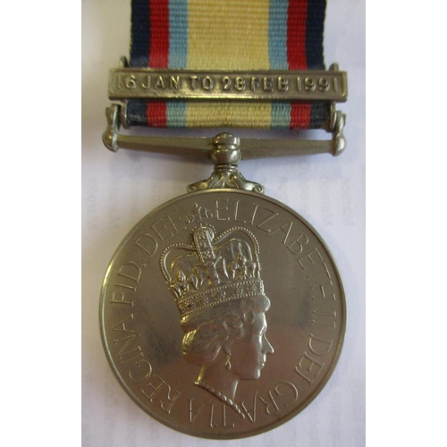 46 - 1990 Gulf War Medal 16 Jan to 28 Feb 1991 clasp to 24891594 Pte A J Summers RAMC extremely fine, swi... 