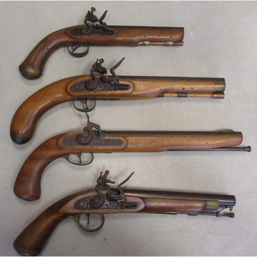 53 - Collection of reproduction firearms, many of a better quality including black powder flintlock rifle... 