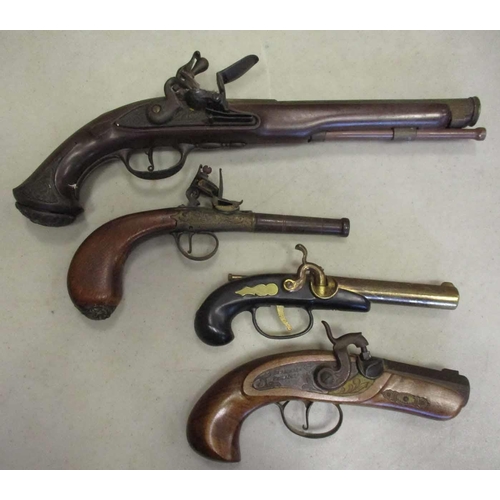 53 - Collection of reproduction firearms, many of a better quality including black powder flintlock rifle... 