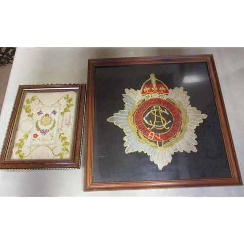 67 - Mixed collection including ASC lady's gilt waist belt and buckles, Red Cross medals, badges, range o... 