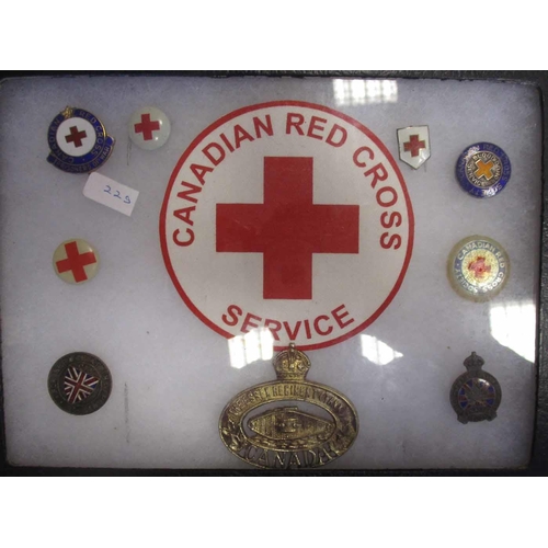 67 - Mixed collection including ASC lady's gilt waist belt and buckles, Red Cross medals, badges, range o... 