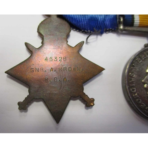 7 - WW1 & WW2 family range with:
1. 1914-15 Star trio, WW2 Defence Medal and KGVI Police LSGC to 54328 G... 