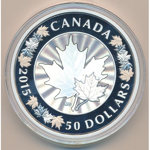 727 - Canada. 2015 $50 boxed silver proof FDC. (Y)