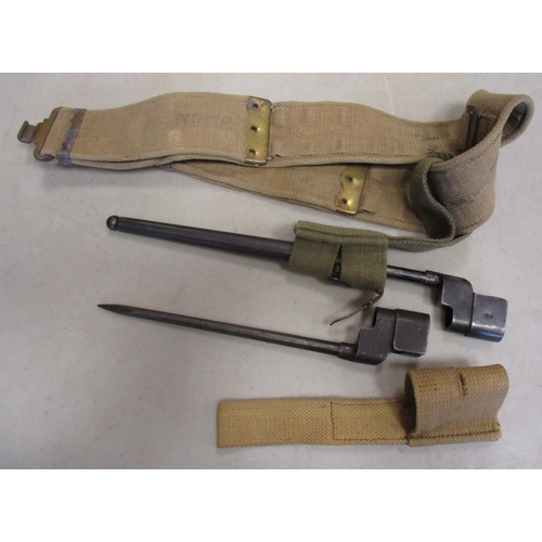 73 - Mixed collection with Bren Gun/LMG magazine, Bino Prism No 2 Mk II binoculars and webbing carrier, e... 