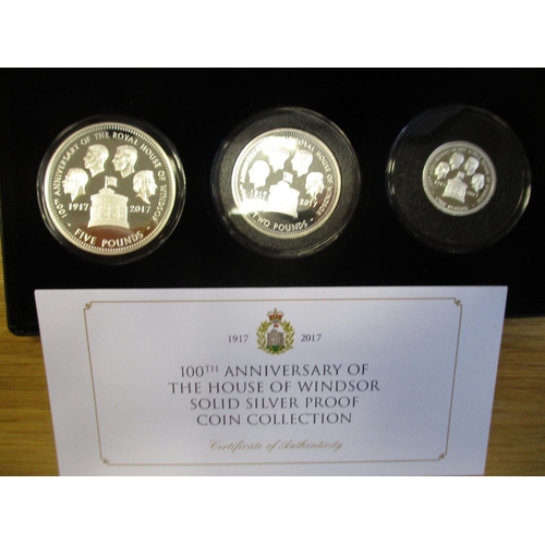 739 - Tristan da Cunha. Cased proof collection with 9ct gold 2014 St George set of 4 x 1g and 2018 Coronat... 