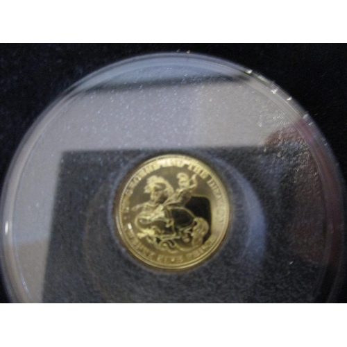 739 - Tristan da Cunha. Cased proof collection with 9ct gold 2014 St George set of 4 x 1g and 2018 Coronat... 