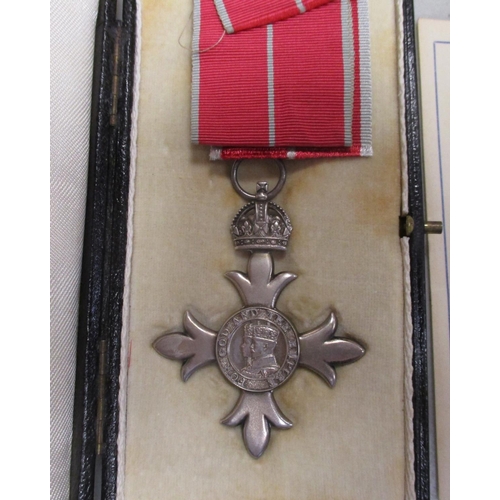 9 - Range of medals in boxes of issue with:
1. MBE (Military) (King & Queen).
2. Civil Defence Long Serv... 