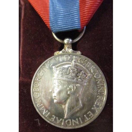 9 - Range of medals in boxes of issue with:
1. MBE (Military) (King & Queen).
2. Civil Defence Long Serv... 