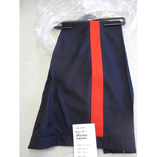 99 - World range of mainly dress uniform trousers including Botswana Band, Kuwait, samples, display piece... 