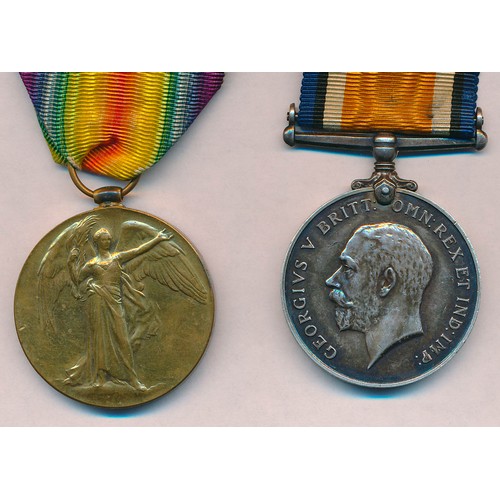 37 - WW1 BWM and Victory Medal to 2 Lieut G.W. Boston, small dents where attempt to remove the 2 in rank,... 