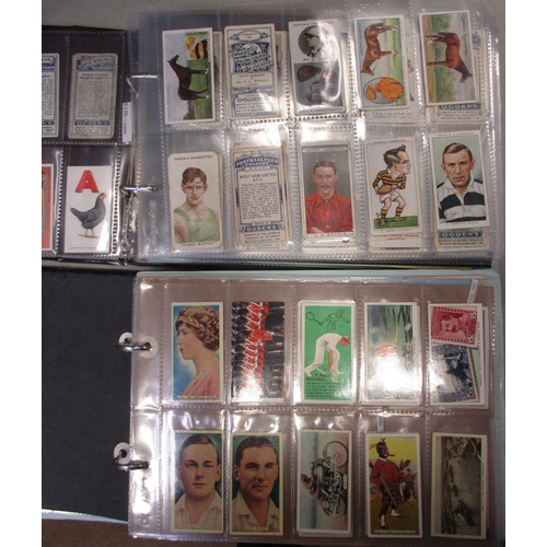 1 - Coln. of part sets and type cards, in 6 albums, in very mixed condition, incl. Baker Actresses (5), ... 