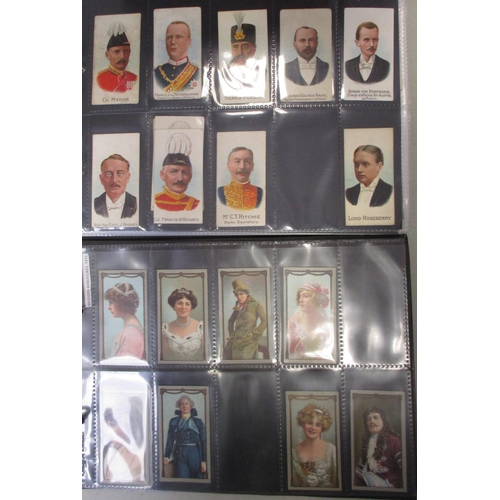 1 - Coln. of part sets and type cards, in 6 albums, in very mixed condition, incl. Baker Actresses (5), ... 