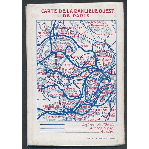 162 - Foreign. A valuable coln. of French railway posters in v.g.c. Complete set in booklet Chemins de fer... 