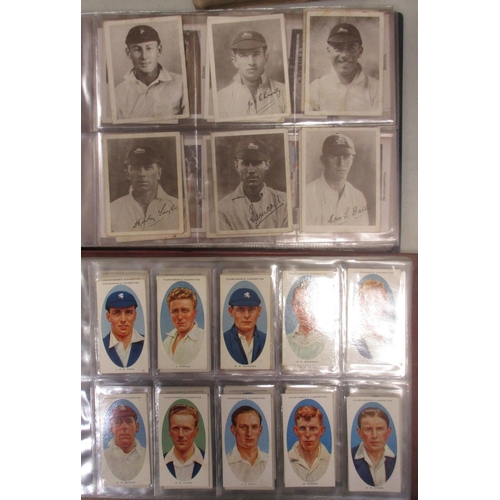 17 - Coln. of cricket sets, in albums, in variable cond., incl. Carreras Cricketers (50 set, brown) set, ... 