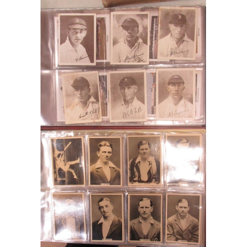 17 - Coln. of cricket sets, in albums, in variable cond., incl. Carreras Cricketers (50 set, brown) set, ... 